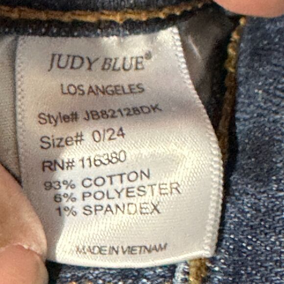 Judy Blue Los Angeles Blue Jean Style JB82128DK Distressed Skinny - Picture 3 of 13